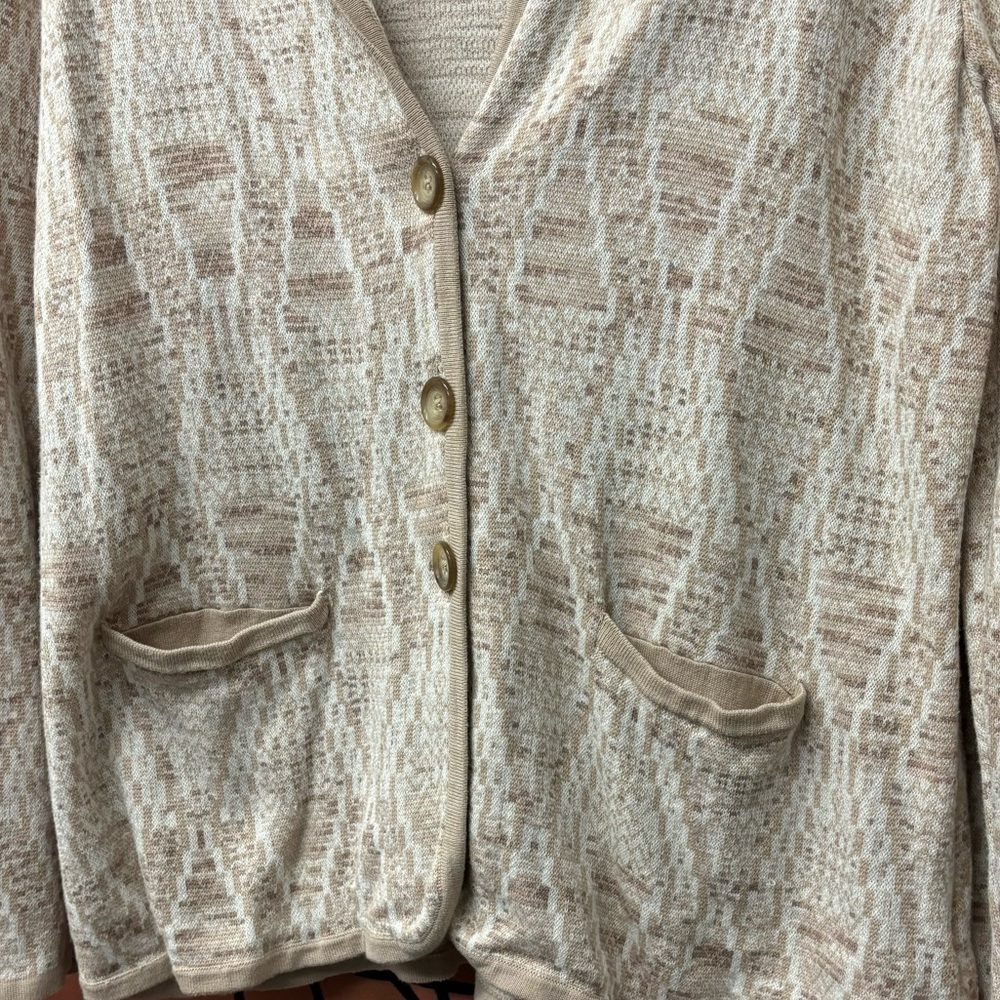 Pendleton sand colored aztec pattern cardigan, pe… - image 4